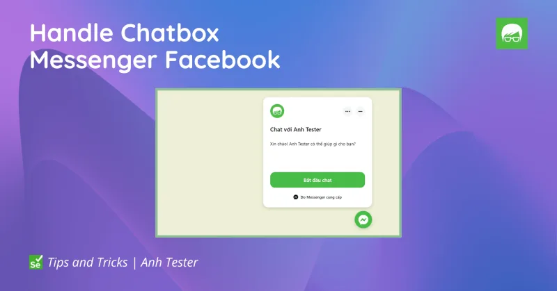 Handle Chatbox Messenger Facebook using Selenium