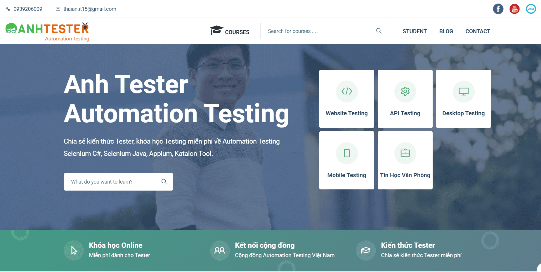 Anh Tester - Automation Testing - 9 website tự học tester miễn phí | Anh Tester
