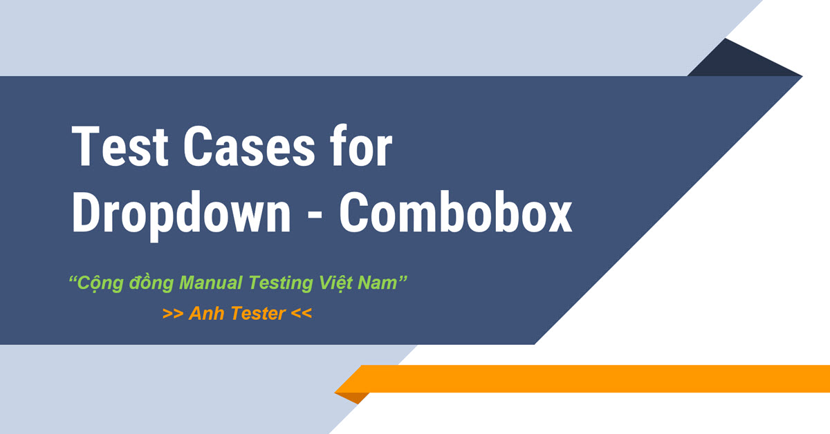 Test Cases for Dropdown List Combobox